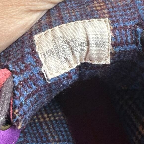 BIONICA Boots Women's 8.5 Flannel Leather Lace Up Oxblood Funky Unique - Picture 10 of 15